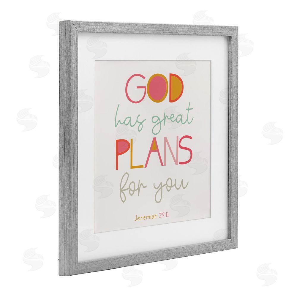 Sundance Graphics God's Plans For You Gray Framed Print Under Glass Wall Art