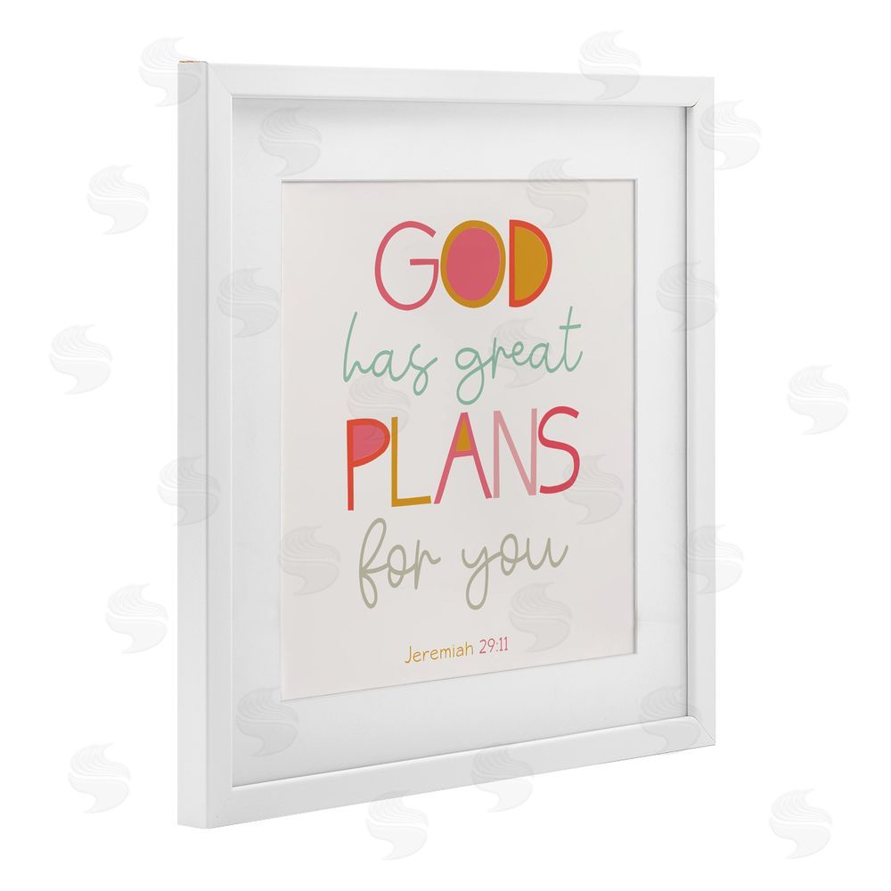 Sundance Graphics God's Plans For You White Framed Print Under Glass Wall Art