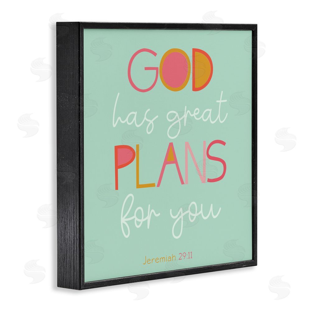 Sundance Graphics Green God's Plans For You Black Framed Giclee Wall Art Print