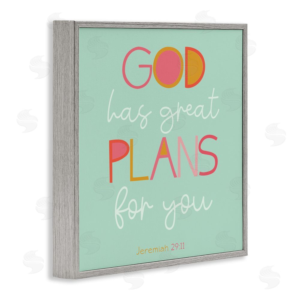 Sundance Graphics Green God's Plans For You Gray Framed Giclee Wall Art Print