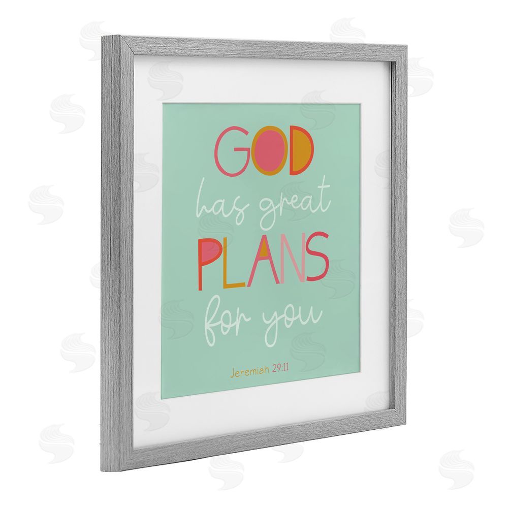 Sundance Graphics Green God's Plans For You Gray Framed Print Under Glass Wall Art