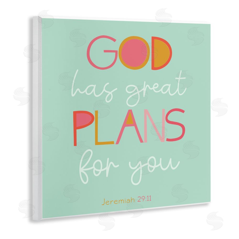 Sundance Graphics Green God's Plans For You Wall Plaque Printed Art