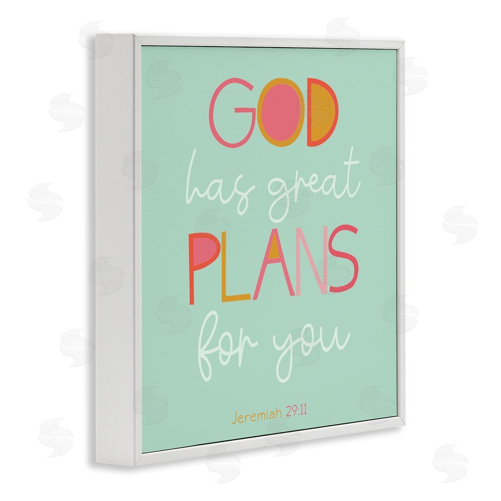 Sundance Graphics Green God's Plans For You White Framed Giclee Wall Art Print