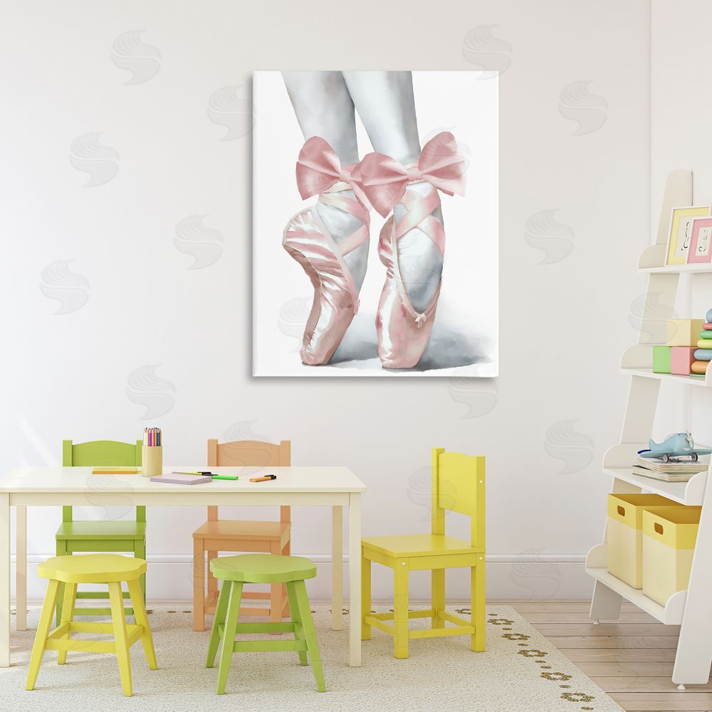 Sundance Graphics Ballet Pointe Shoes Canvas Wall Art Print in Room