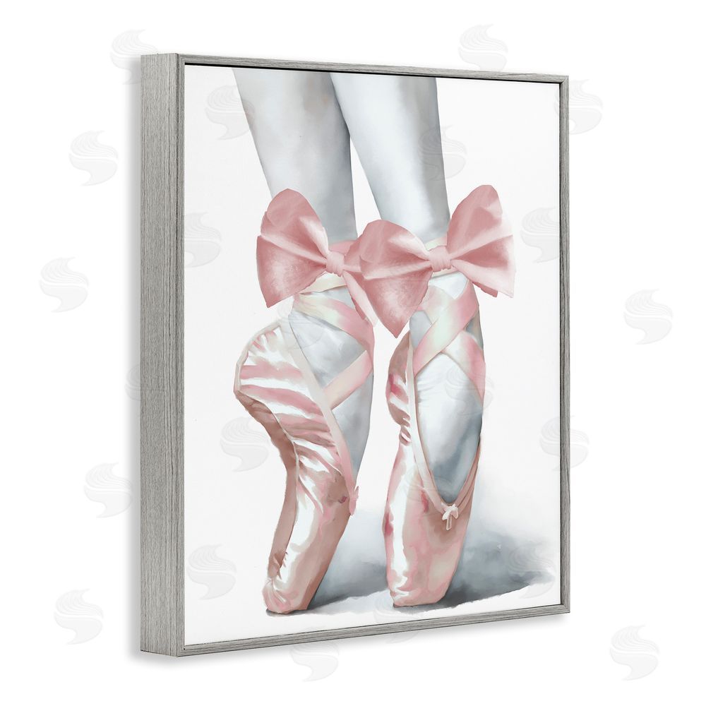 Sundance Graphics Ballet Pointe Shoes Gray Framed Giclee Wall Art Print