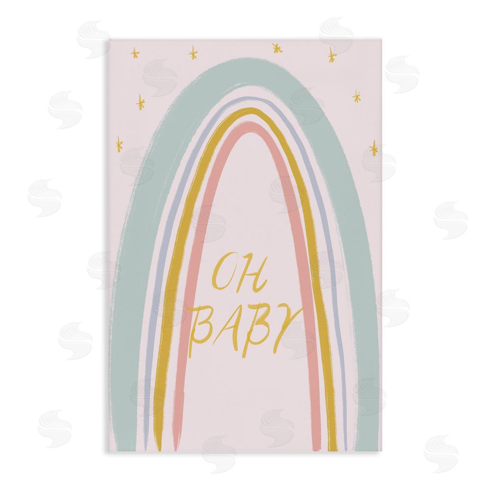Sundance Graphics Oh Baby Rainbow Canvas Wall Art Print