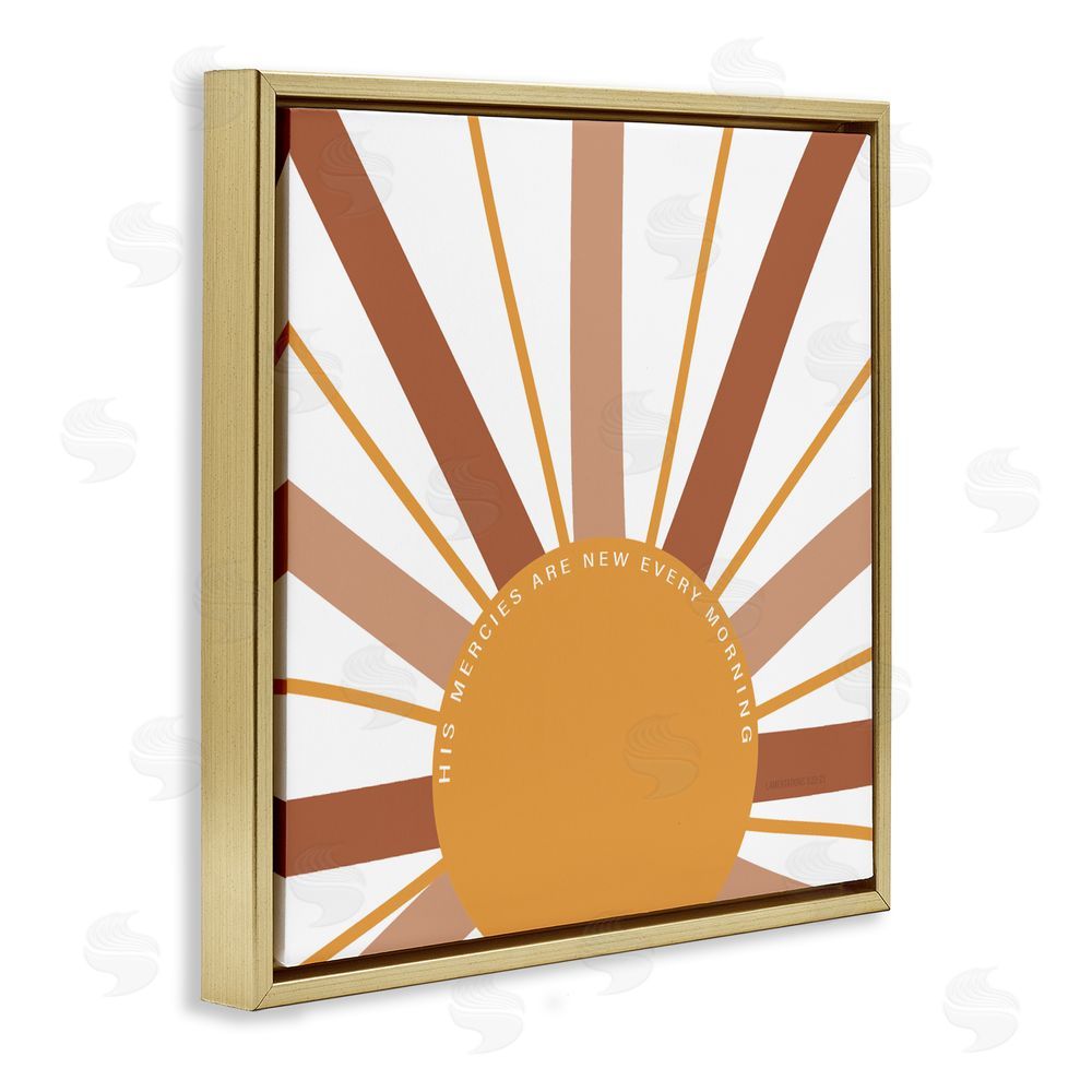Sundance Graphics His Mercies Every Morning Gold Floating Frame Canvas Wall Art Print