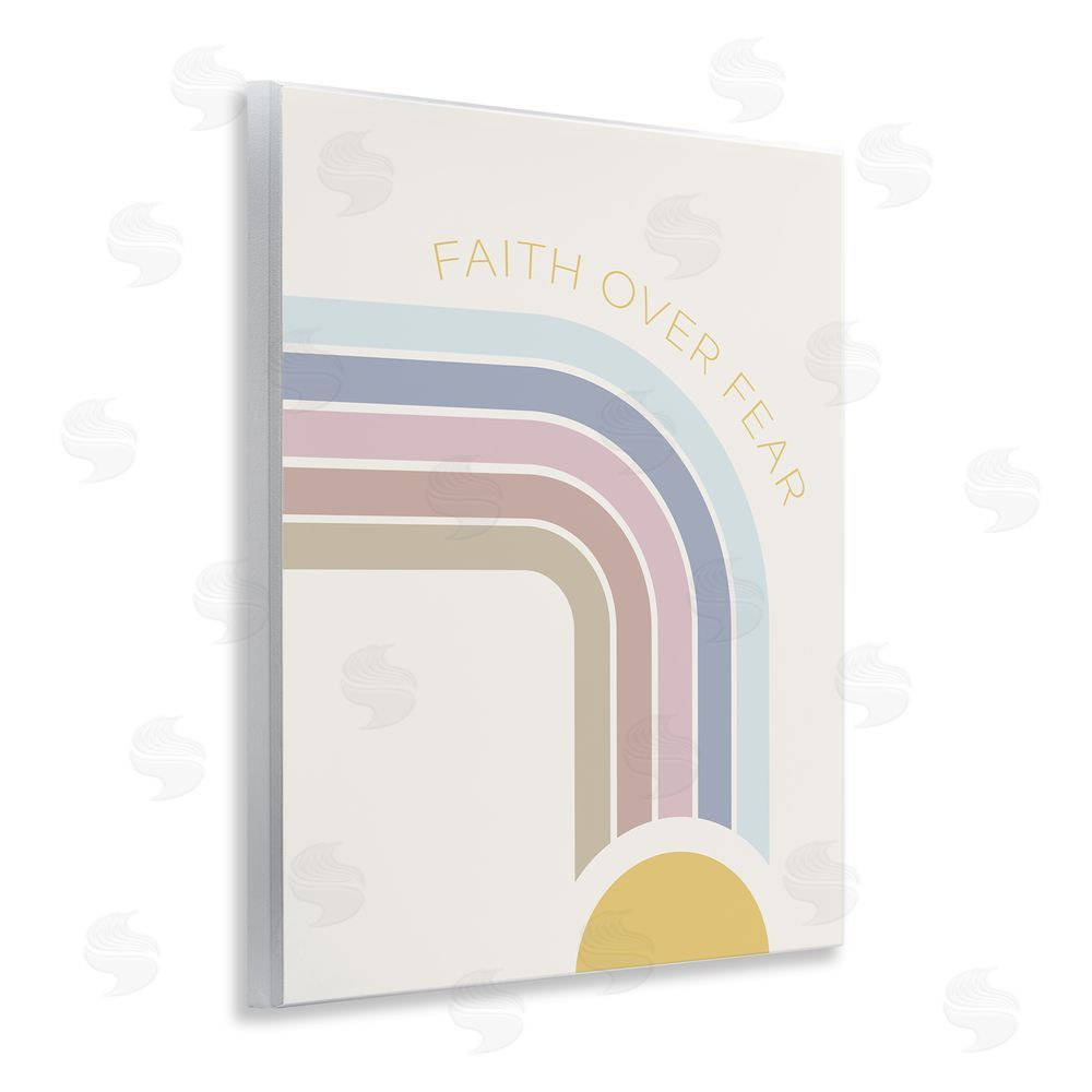 Sundance Graphics Faith Over Fear Rainbow Wall Plaque Printed Art