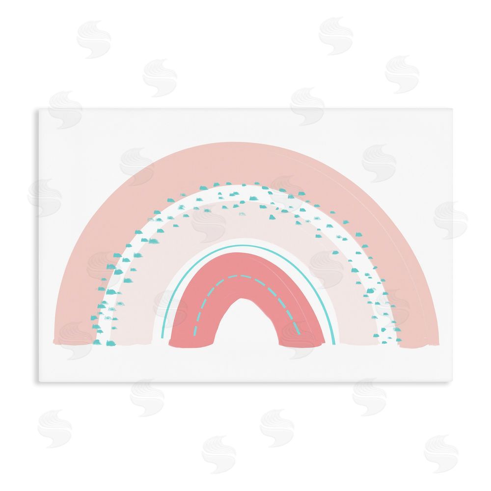 Sundance Graphics Pink Rainbow with Speckles Canvas Wall Art Print