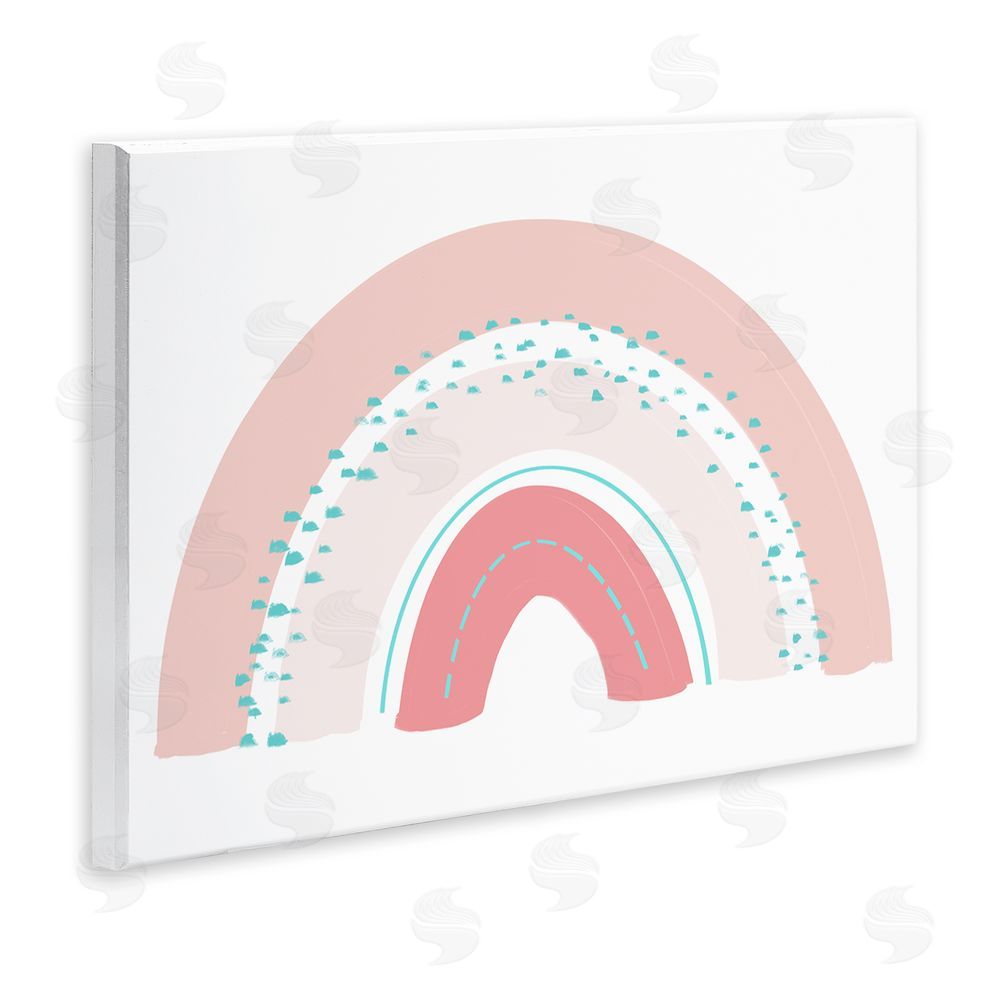 Sundance Graphics Pink Rainbow with Speckles Wall Plaque Printed Art