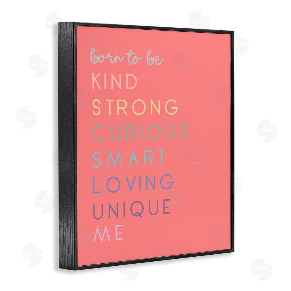 Sundance Graphics Born To Be Adjectives Black Framed Giclee Wall Art Print