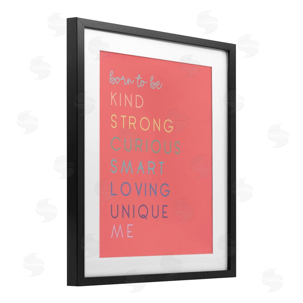 Sundance Graphics Born To Be Adjectives Black Framed Print Under Glass Wall Art