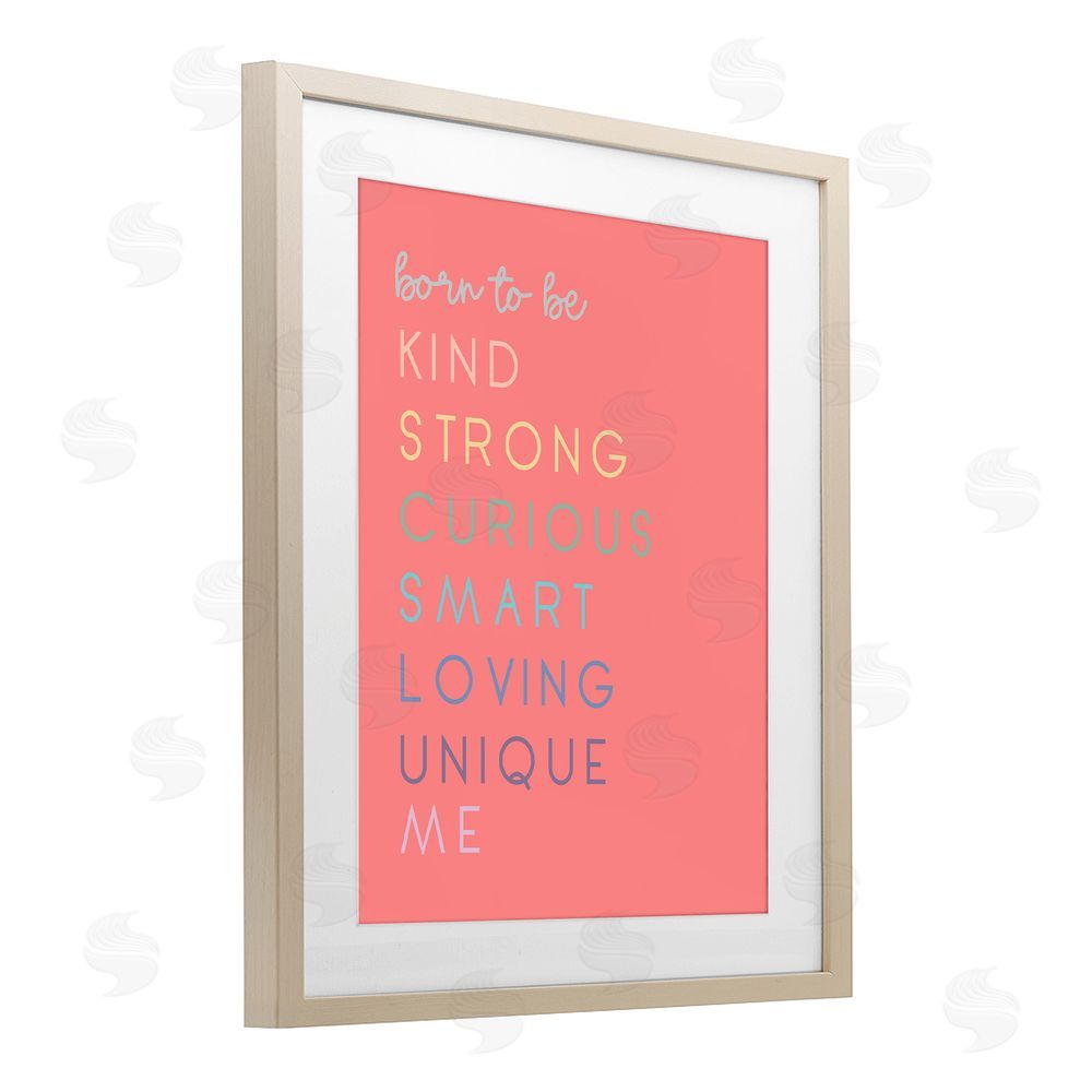 Sundance Graphics Born To Be Adjectives Birch Framed Print Under Glass Wall Art