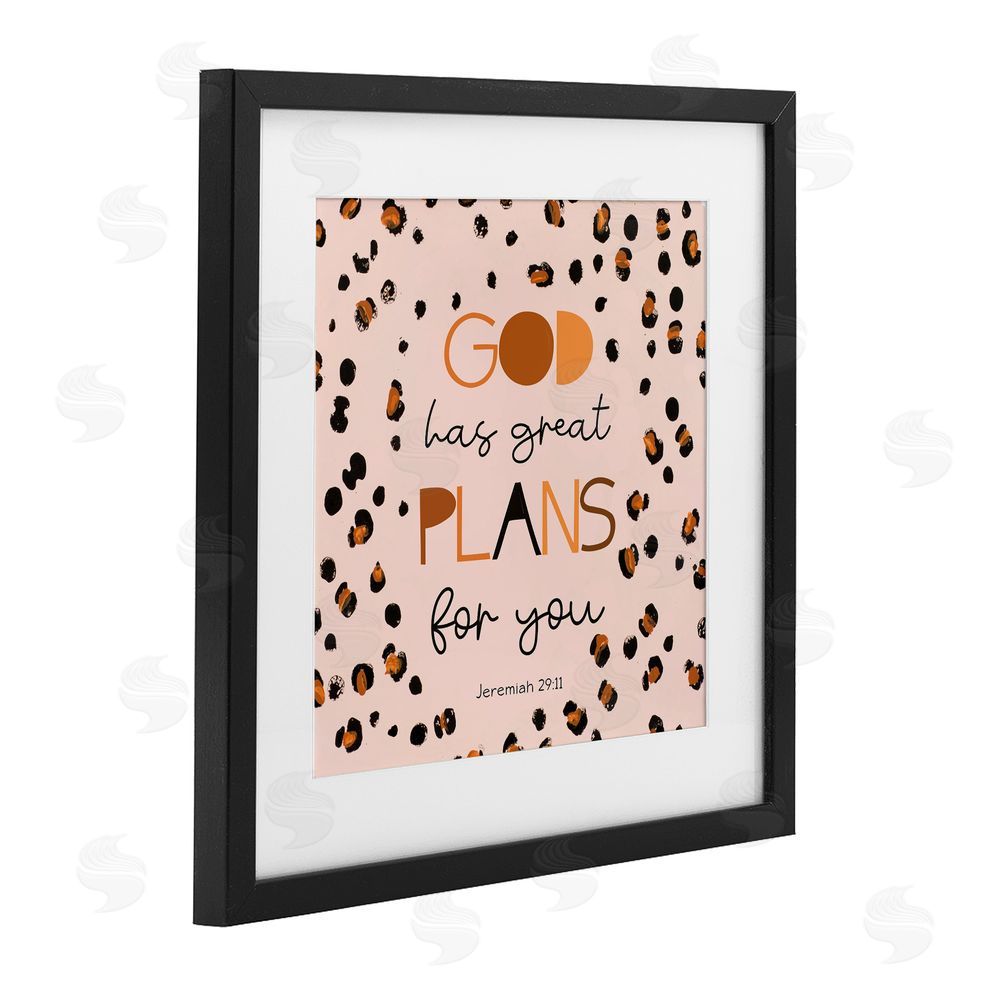 Sundance Graphics God Has Plans For You Black Framed Print Under Glass Wall Art