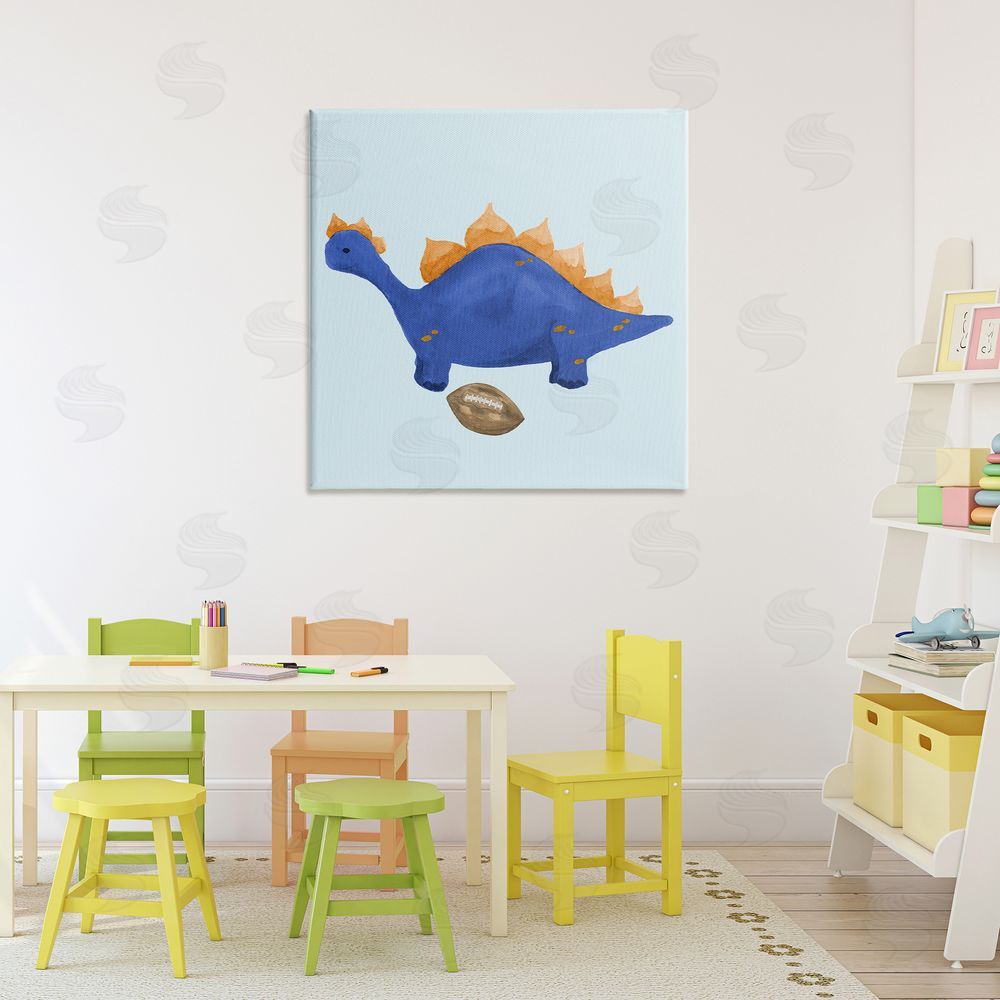Sundance Graphics Sporty Baby Dino Canvas Wall Art Print in Room