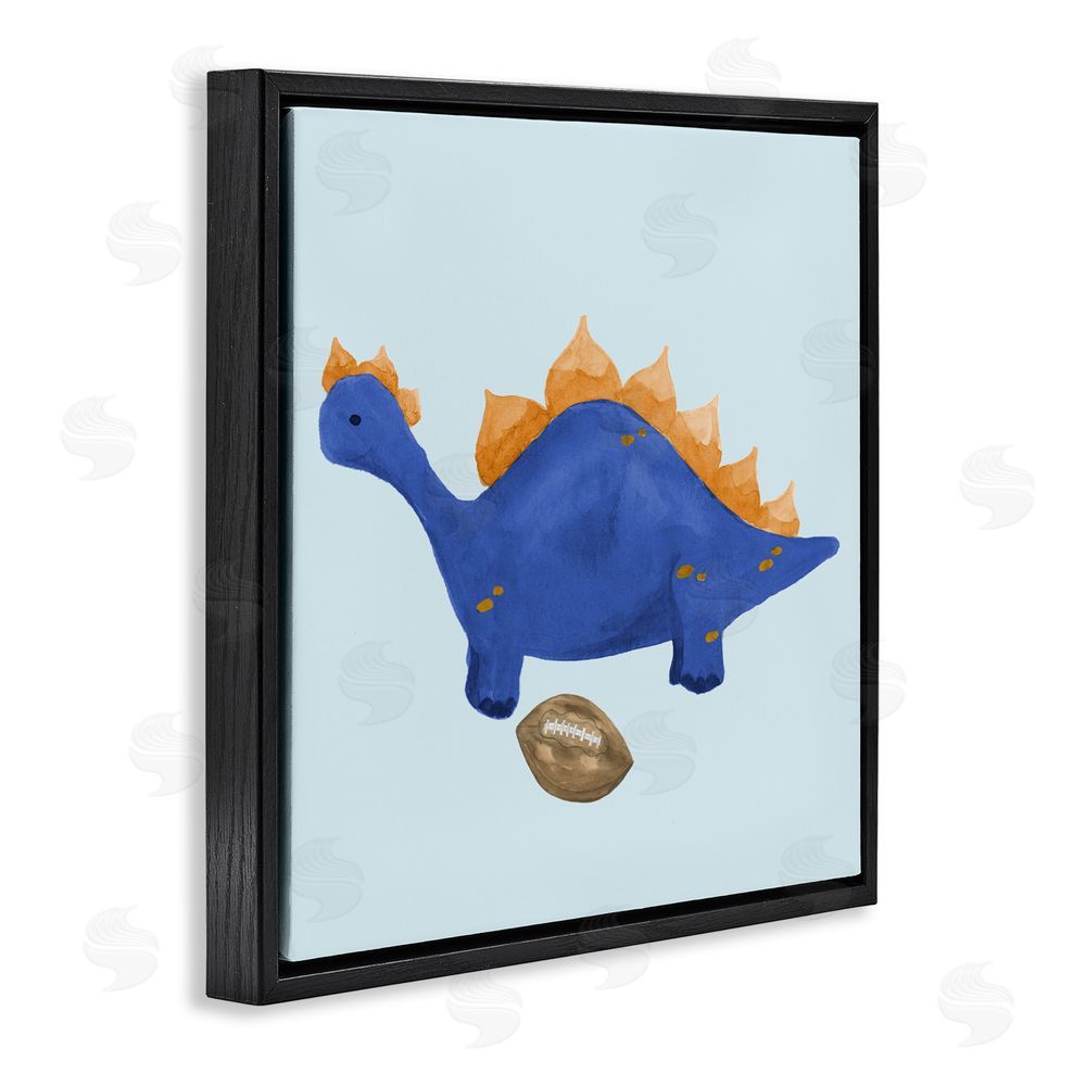 Sundance Graphics Sporty Baby Dino Black Floating Frame Canvas Wall Art Print