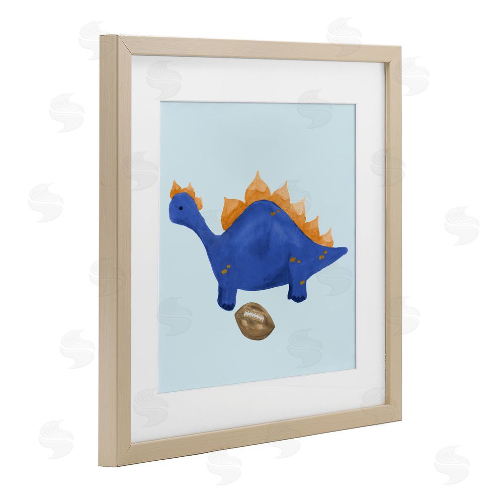 Sundance Graphics Sporty Baby Dino Birch Framed Print Under Glass Wall Art