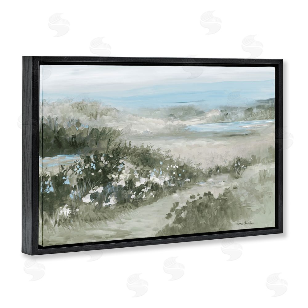 Sundance Graphics Neutral Quiet Composition Landscape Black Floating Frame Canvas Wall Art Print