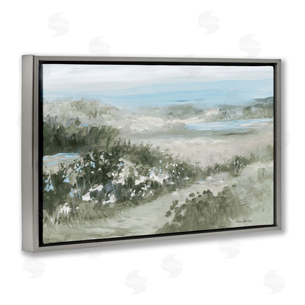 Sundance Graphics Neutral Quiet Composition Landscape Gray Floating Frame Canvas Wall Art Print