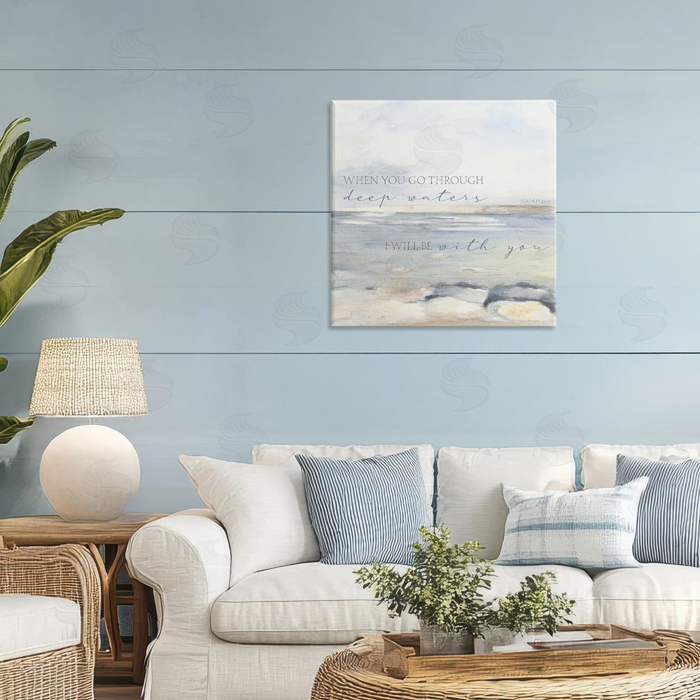 Sundance Graphics Deep Waters with You Canvas Wall Art Print in Room