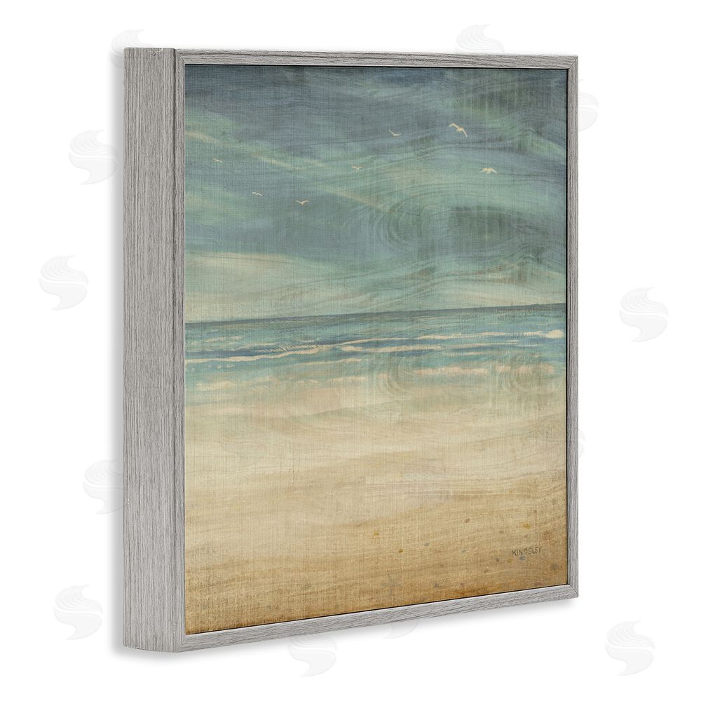 Sundance Graphics Moody Coastal Days Gray Framed Giclee Wall Art Print