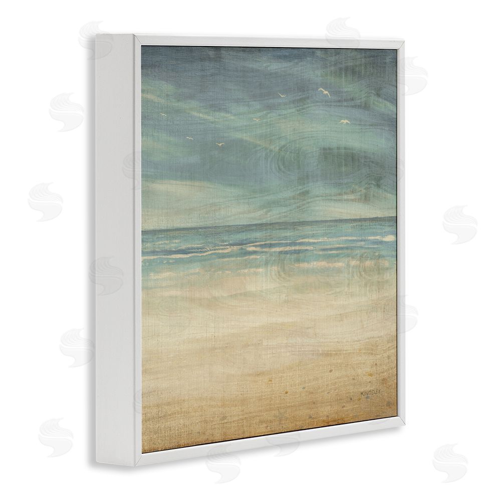 Sundance Graphics Moody Coastal Days White Framed Giclee Wall Art Print