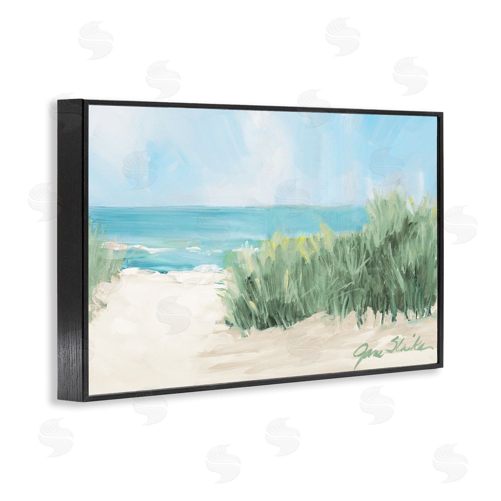 Sundance Graphics Soothing Beach Day Black Framed Giclee Wall Art Print