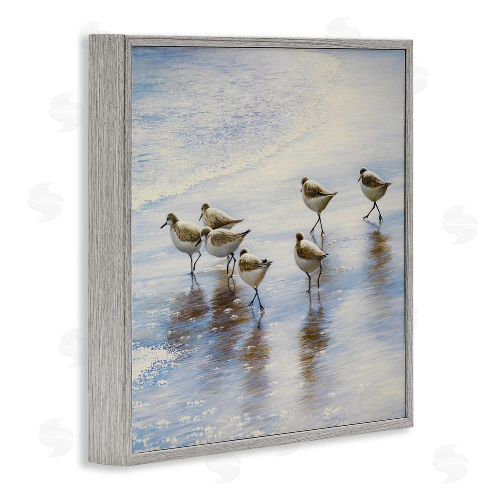 Sundance Graphics Sand Dancers on Shore Gray Framed Giclee Wall Art Print
