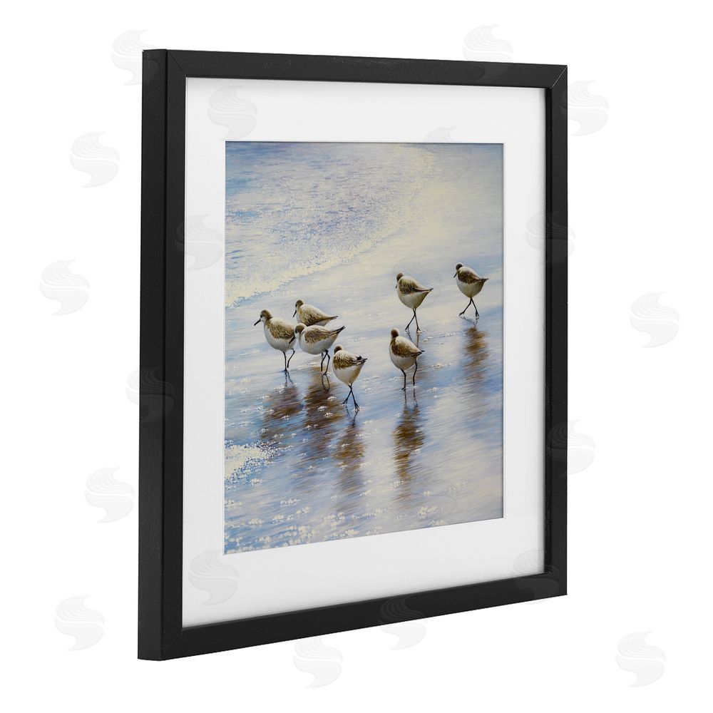 Sundance Graphics Sand Dancers on Shore Black Framed Print Under Glass Wall Art