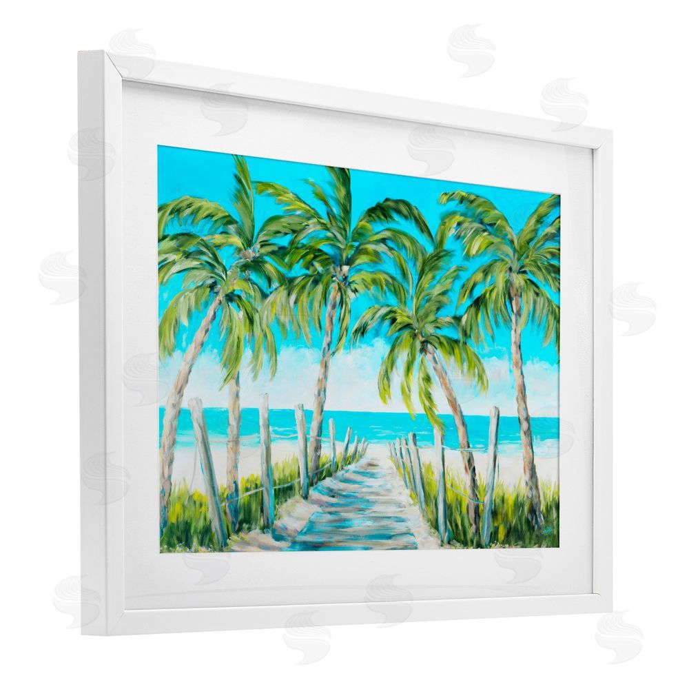 Sundance Graphics The Path To Paradise White Framed Print Under Glass Wall Art