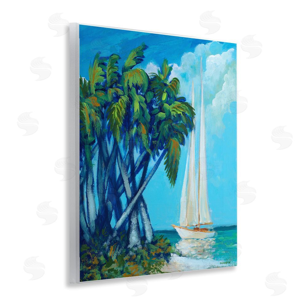 Sundance Graphics Sailboat & Twisted Palms Wall Plaque Printed Art