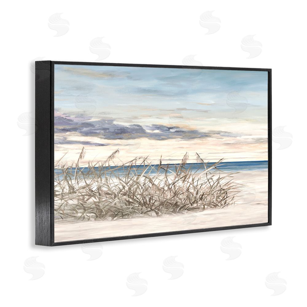 Sundance Graphics Windy Beaches Landscape Black Framed Giclee Wall Art Print