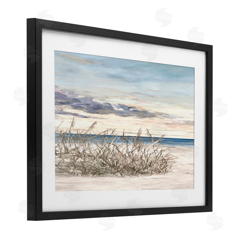 Sundance Graphics Windy Beaches Landscape Black Framed Print Under Glass Wall Art