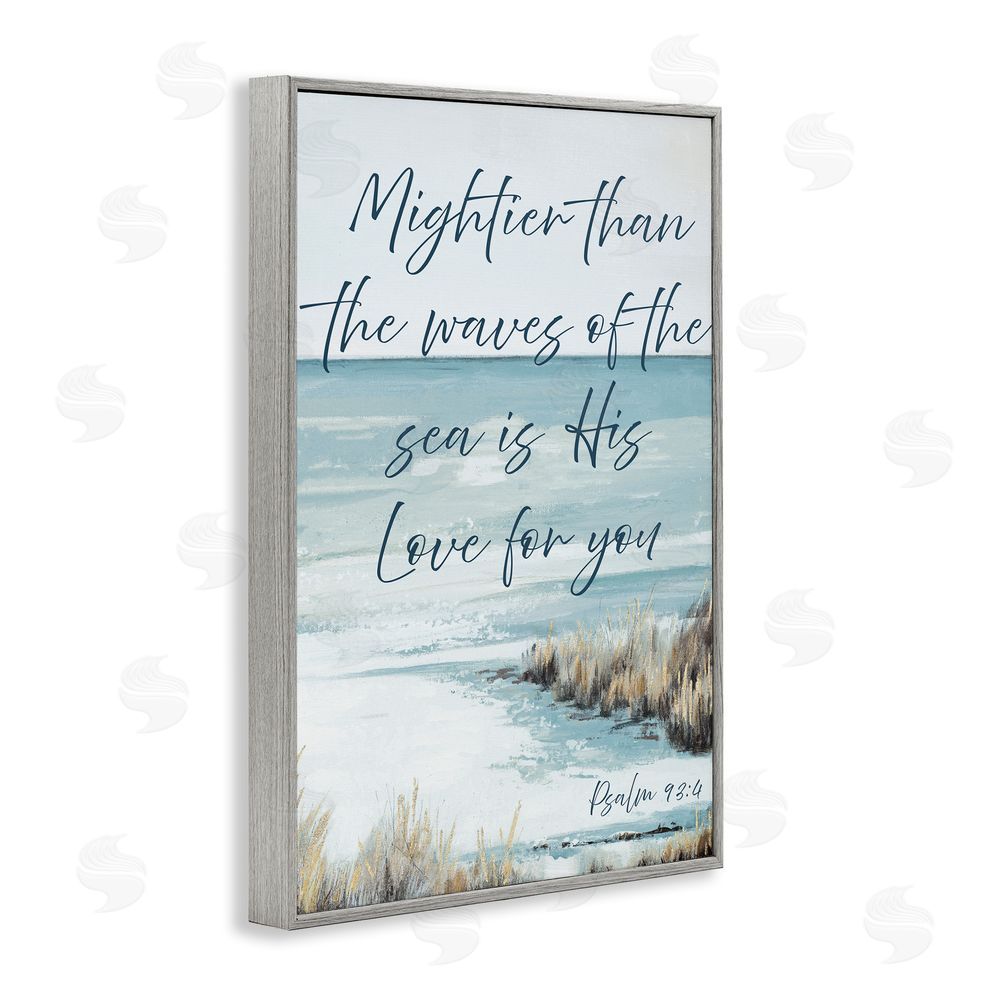 Sundance Graphics Mightier Than The Waves Gray Framed Giclee Wall Art Print