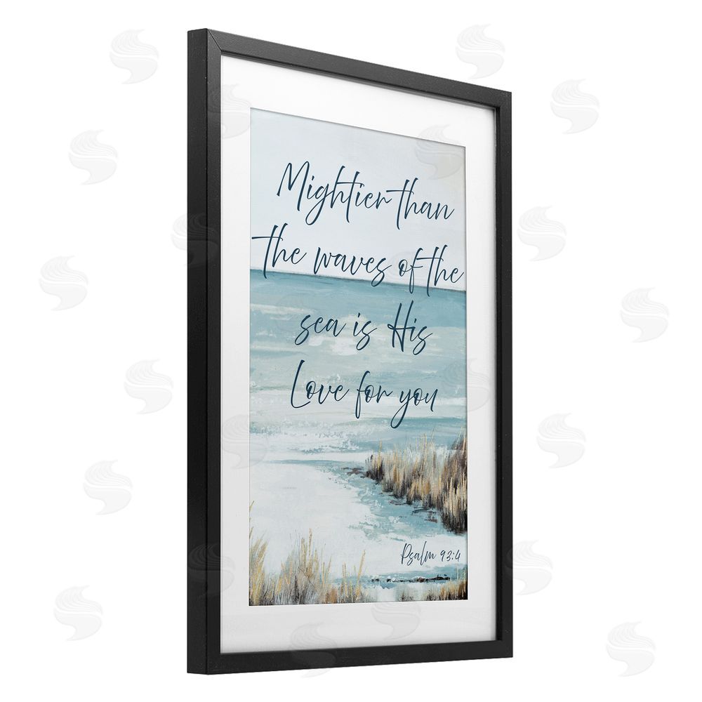 Sundance Graphics Mightier Than The Waves Black Framed Print Under Glass Wall Art