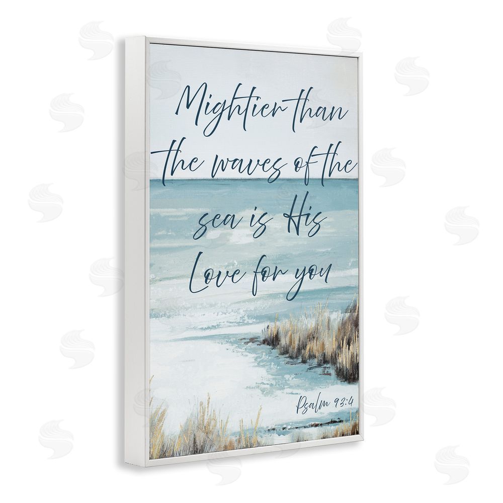 Sundance Graphics Mightier Than The Waves White Framed Giclee Wall Art Print