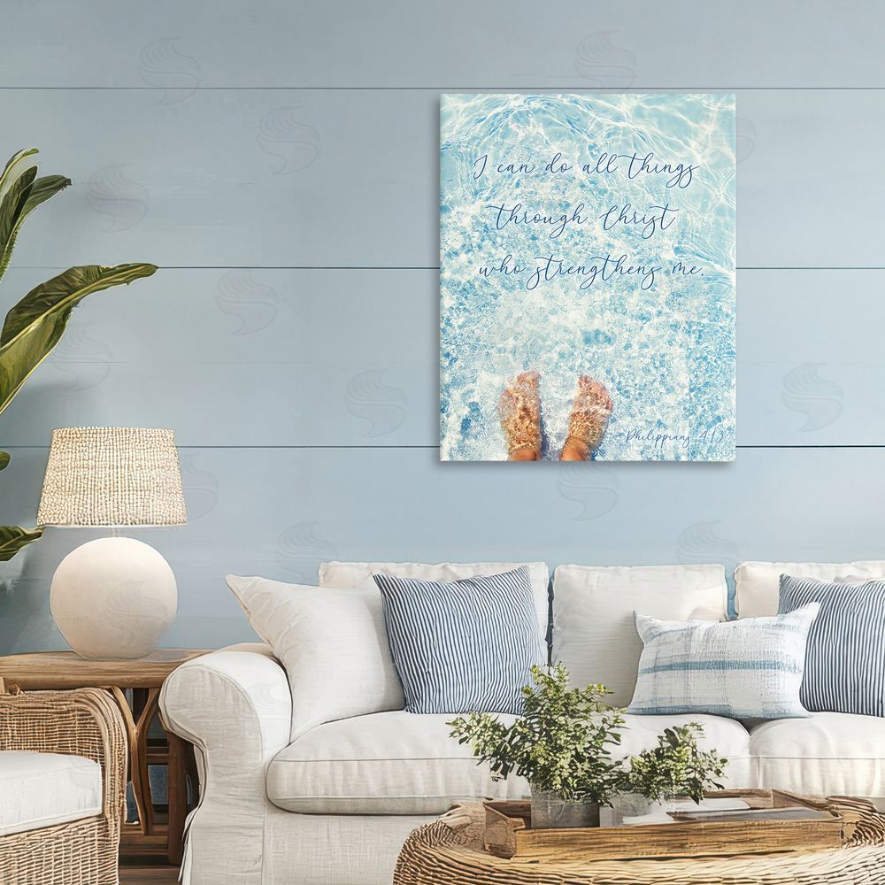 Sundance Graphics I Can Do All Things Canvas Wall Art Print in Room