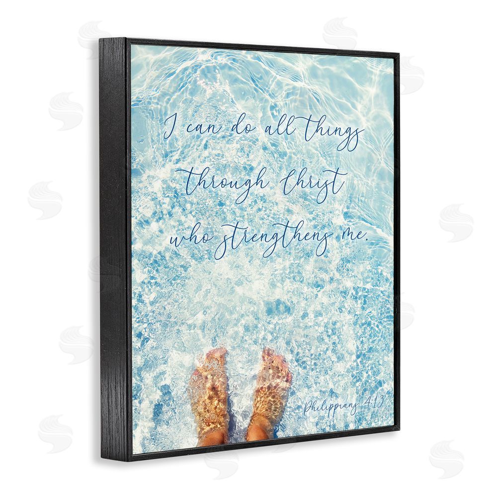 Sundance Graphics I Can Do All Things Black Framed Giclee Wall Art Print