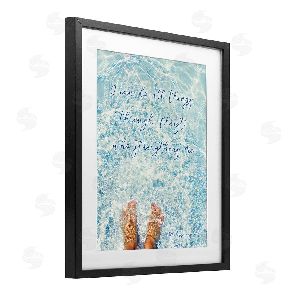 Sundance Graphics I Can Do All Things Black Framed Print Under Glass Wall Art