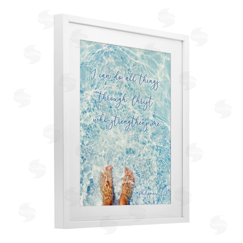 Sundance Graphics I Can Do All Things White Framed Print Under Glass Wall Art
