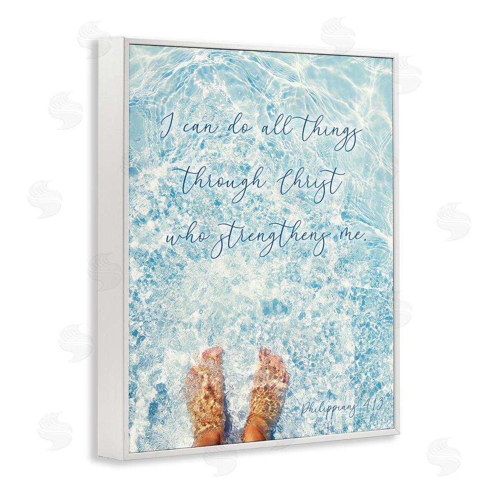 Sundance Graphics I Can Do All Things White Framed Giclee Wall Art Print