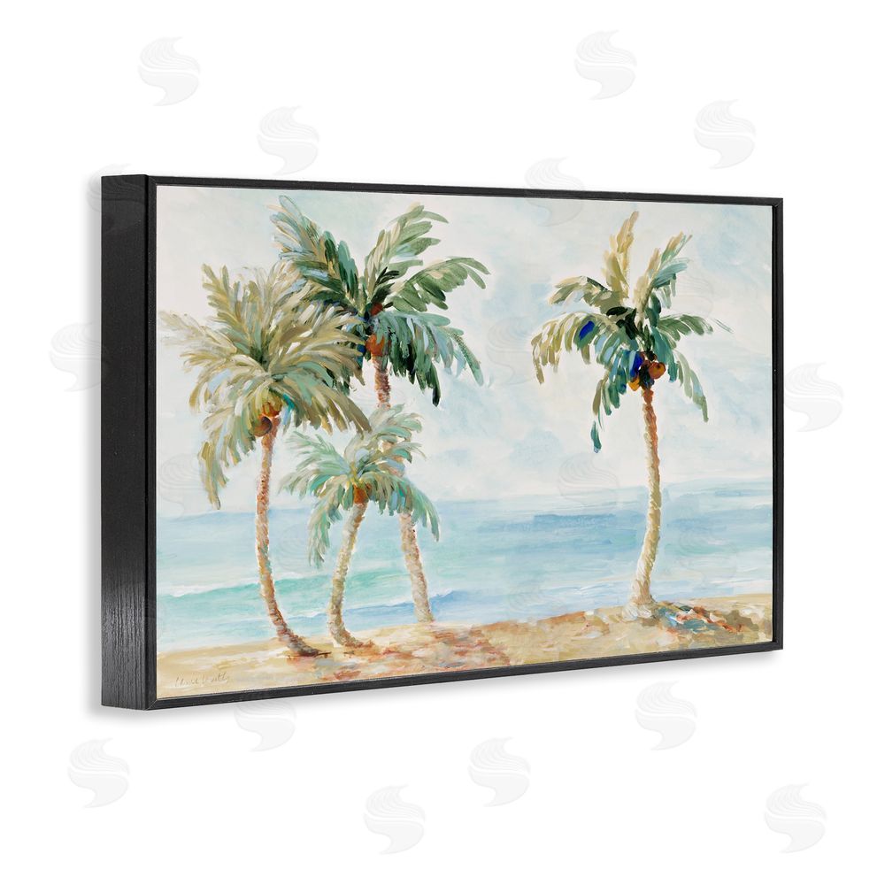 Sundance Graphics Palm Trees in Paradise Black Framed Giclee Wall Art Print