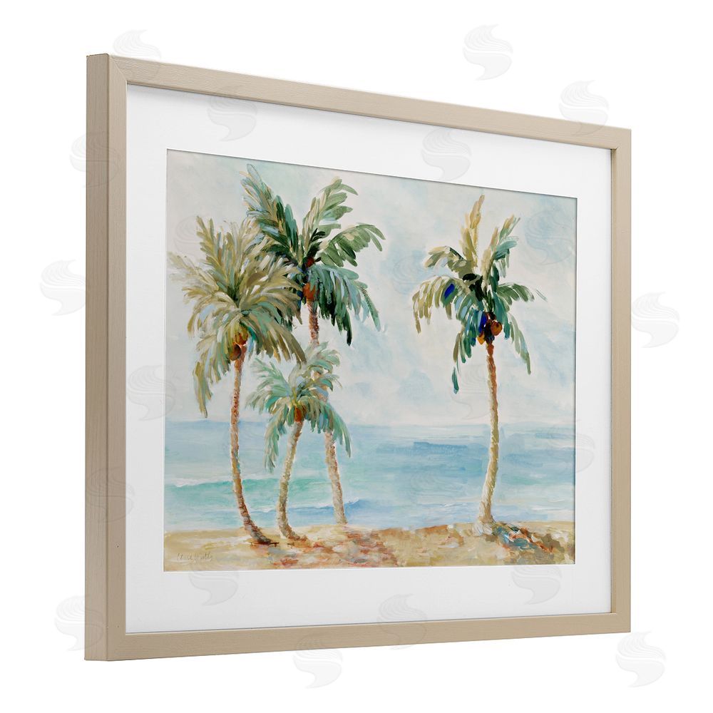 Sundance Graphics Palm Trees in Paradise Birch Framed Print Under Glass Wall Art