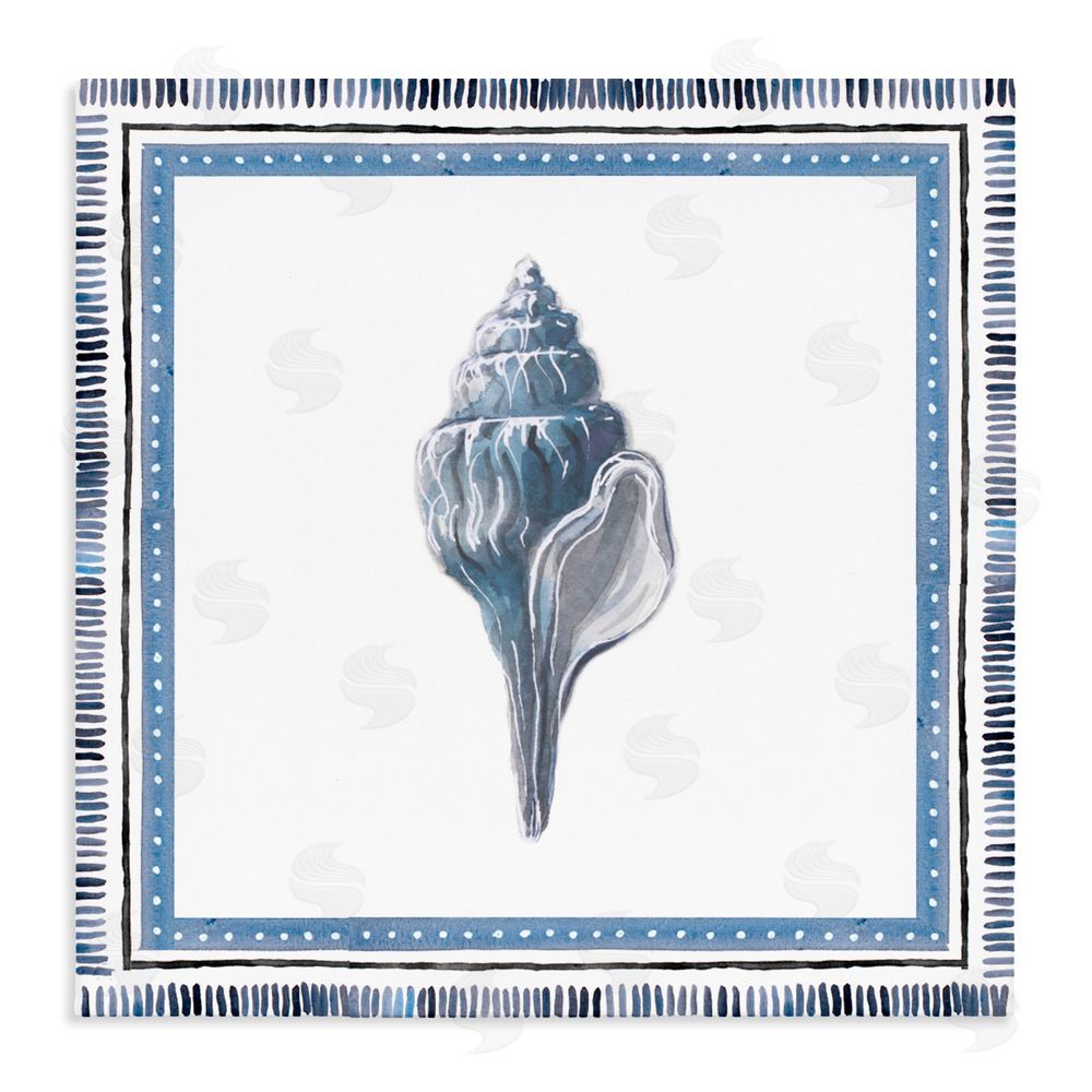 Sundance Graphics Soft Blue Conch Shell Canvas Wall Art Print