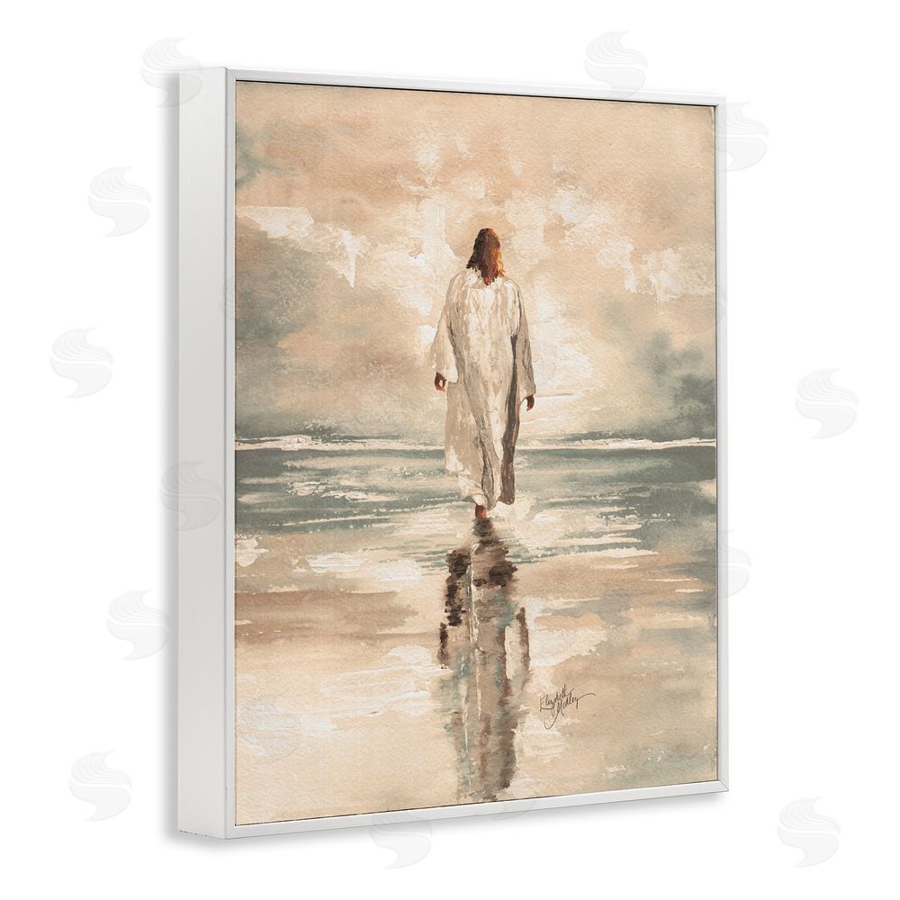 Sundance Graphics Jesus Calms The Sea White Framed Giclee Wall Art Print