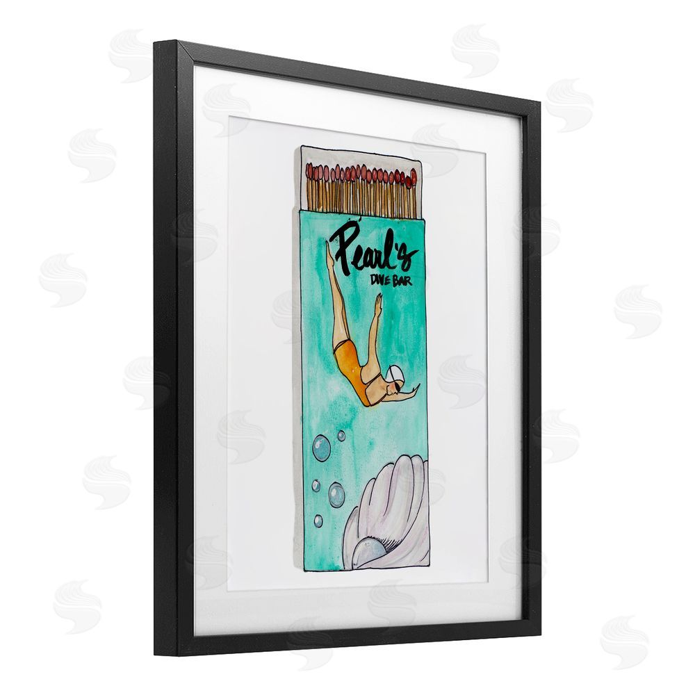 Nola James Pearl Dive Matchbox Black Framed Print Under Glass Wall Art
