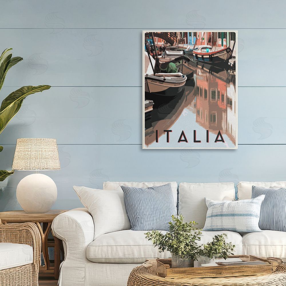 Sundance Graphics Italia Canal Poster Canvas Wall Art Print in Room