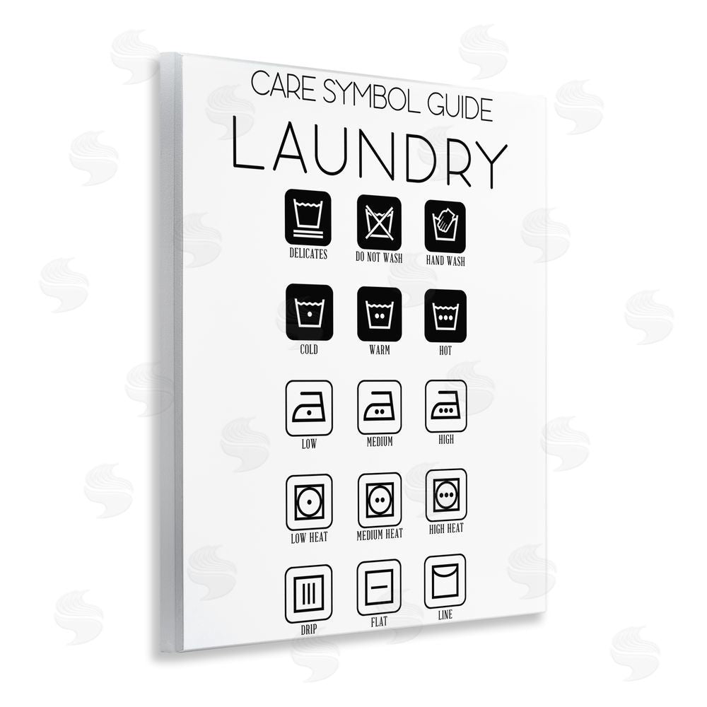 Sundance Graphics Laundry Care Symbol Guide Wall Plaque Printed Art