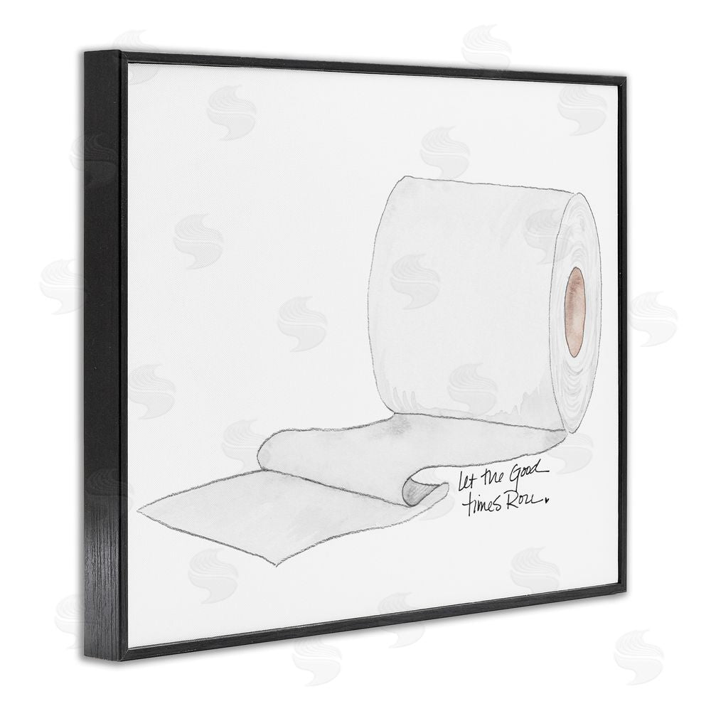 Sundance Graphics Good Times Roll Toilet Paper Black Framed Giclee Wall Art Print