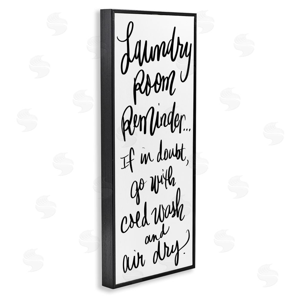 Sundance Graphics If In Doubt Laundry Tip Black Framed Giclee Wall Art Print